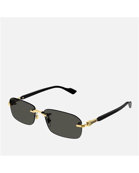 gucci rimless square metal sunglasses|Gucci rimless sunglasses for women.